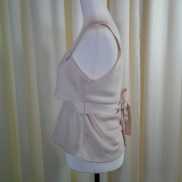 Zara Cream Peplum Cami Top in Size M - Picture 4 of 5